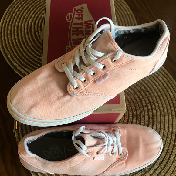 peach vans womens
